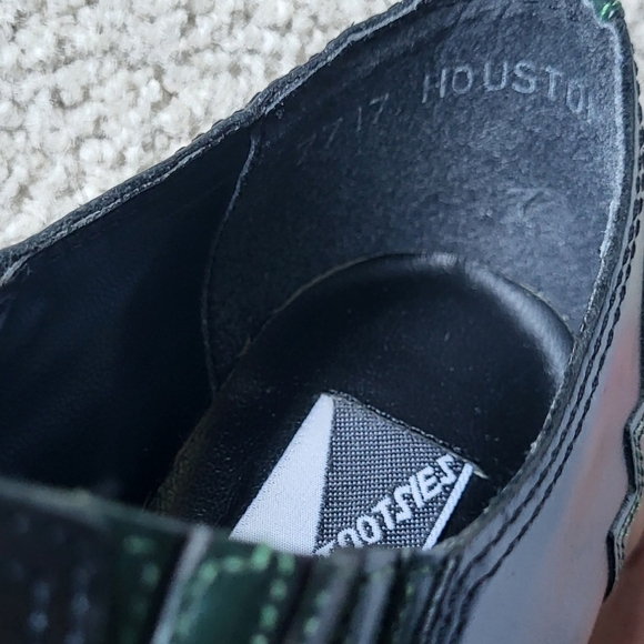 Vintage 80s 90s Mootsies Tootsies Cowboy Leather Boots Black & Green Sz 7.5 - Picture 8 of 9